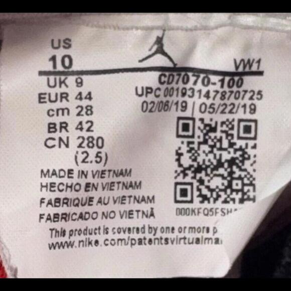 Nike Air Jordan Mars 270 Fire Red - CD7070-100 - Size 10 - Picture 9 of 9